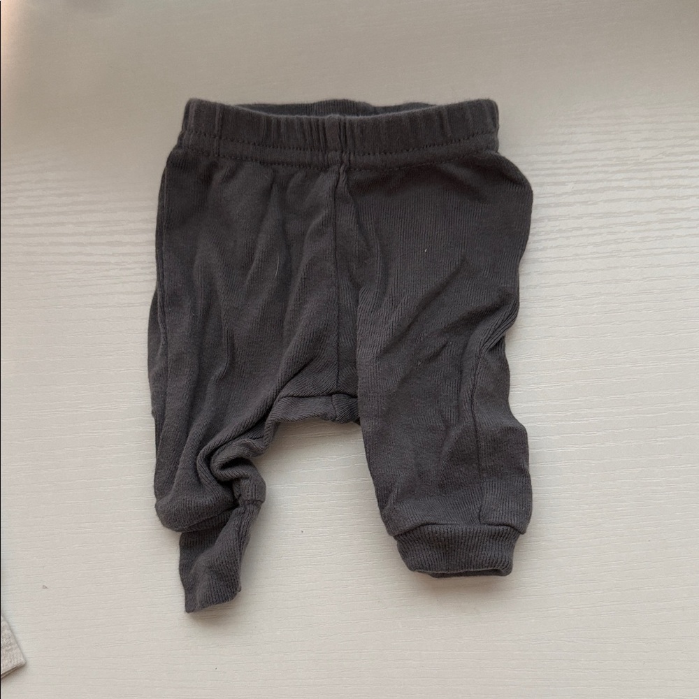 CARTERS Neutral Baby Pants Set - Light Gray & Charcoal - Picture 3 of 3